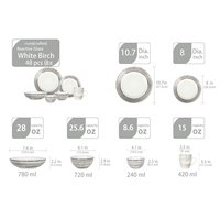 Vaisselle blanche en grès, ensemble de vaisselle en céramique, assiettes et bols, pour la maison et la cuisine