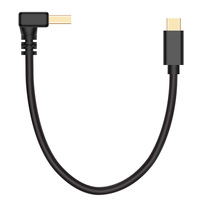 Câble USB-C à 90 degrés 1m, angle droit, plaqué or, USB 3.0 vers Type-C, charge rapide 5 Gbps, cordon de données, gaine PVC pour ordinateur portable et gaming