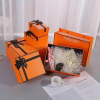 Emballage en carton imprimé personnalisé d'usine sac à main pour femmes boîte-cadeau cadeaux d'anniversaire boîtes de rangement avec nœud en ruban