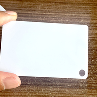 Carte d'identité PVC personnalisée avec fenêtre transparente imprimée en offset, carte PVC vierge avec fenêtre transparente, carte blanche vierge avec fenêtre transparente pour badge d'événement