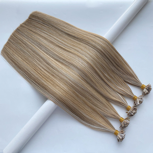 Extensions de cheveux humains à pointe plate K-Tip, double tirage, sans douleur, application <span class=keywords><strong>simple</strong></span>, directement de l'usine, collection 2026 - Product Image 3
