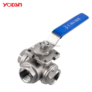 Endüstriyel CF8M SS316L 1000 Wog <span class=keywords><strong>3</strong></span>-Way küresel vana ile L & T portları manuel dişli sonu içinde BSPT & NPT OEM özelleştirilebilir - Product Image 4