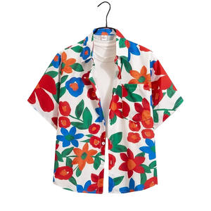 Chemise à manches courtes pour homme, imprimé floral oversize, respirante, décontractée, pour les <span class=keywords><strong>vacances</strong></span> d'été, souvenir de Hawaï, Floride, <span class=keywords><strong>Miami</strong></span> - Product Image 2