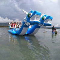 Vente en gros d'usine, tube gonflable remorquable pour jet ski, design dragon, bateau banane gonflable pour la mer