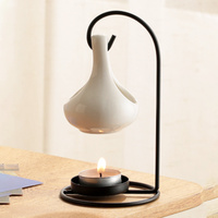 Brûleur de Cire Fondante et Diffuseur d'Encens en Céramique avec Porte-Bougie, Ensemble Diffuseur d'Huiles Essentielles