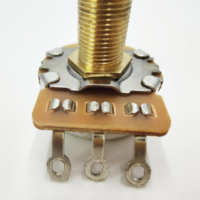 Bronze CTS Threaded Shaft Rotary Potentiometer 28mm A/B 250K/500K Volume Tone Control for Electric Guitar Bass