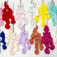 Meistverkaufte Seiden-Kirschblütenzweige mit Langem Stiel Künstliche Kirschblütenzweige Bouquet Großpackung Blumen für Hochzeit Heimdekoration