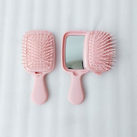 Peigne électrique ionique compact et mignon pour enfants, vente chaude, licorne, miroir amovible, coussin d'air macaron, nylon