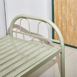 <span class=keywords><strong>Lit</strong></span> simple en <span class=keywords><strong>fer</strong></span> <span class=keywords><strong>forgé</strong></span> sans formaldéhyde, design moderne et épuré, 200x90cm, idéal pour dortoir - Product Image 2