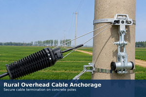 Support de suspension pour câble de fibre optique aérien PA1500 pour télécommunications - Product Image 4