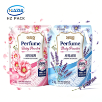Pochettes Doypack à bec verseur de 1L à 5L, anti-fuite, personnalisables, pour emballage de tampons, détergent lessive, lotion corporelle/mains