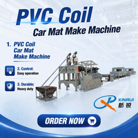 Ligne de production de tapis de voiture en PVC à vis simple, machine à tapis antidérapants à points et à losanges bicolores, roulement de pompe PLC