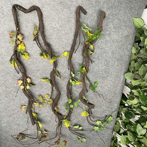 GM Branche d'arbre artificielle flexible, <span class=keywords><strong>liane</strong></span> avec feuilles pour décoration murale intérieure - Product Image 2