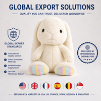 Jouets en peluche de lapin blanc doux haute densité, fabrication OEM, certifiés EN71 ASTM, jouet doux pour la décoration de la chambre d'enfant