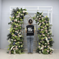 Arche florale de mariage SMS, design Forêt, arche de fleurs vertes pour décoration d'événements