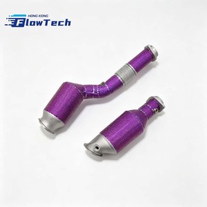 Tubería de Escape de Acero Inoxidable T304 con Revestimiento Térmico Morado para BMW G8X M2 M3 M4 S58 3.0T – 200 Celdas de Alto Flujo - Product Image 4