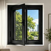 Ventanas Abatibles de Aluminio con Doble Acristalamiento para Viviendas, Ventanas y Puertas de Aluminio Personalizadas de Fábrica con Eficiencia Energética