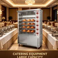 Four à rôtir commercial électrique au gaz pour viande, rôtissoire, fumoir, grill pour restaurant, barbecue