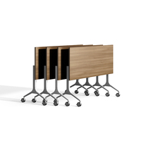 Table de formation pliable murale modulaire en bois réglable pour réunions et bureaux