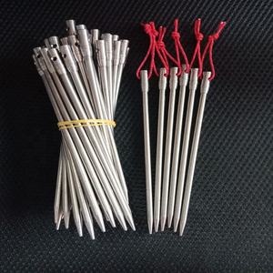 कस्टम 20cm 30cm 40cm आउटडोर डेरा डाले हुए समुद्र तट बर्फ टाइटेनियम खूंटी तम्बू कील - Product Image 6