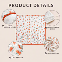 Couverture d'emmaillotage pour bébé en coton de bambou double couche tricotée, anti-acariens, motif dessin animé, personnalisable OEM/ODM, vente en gros