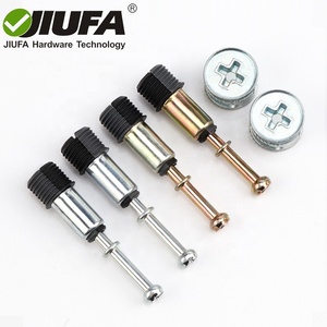 JIUFA Hardware 2 en 1 Ruedas excéntricas Sujetadores de bloqueo de leva para muebles Reparación de varios tamaños Piezas de repuesto Tuerca y <span class=keywords><strong>perno</strong></span> Instalación rápida - Product Image 2