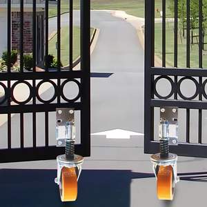 6 X2 Zoll Hochleistungs-<span class=keywords><strong>PU</strong></span>-Tor rolle mit Schrauben und feder belastetem Zaun Tor Rollen rad Rollen für Farm Villa Garden - Product Image 4