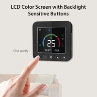 Termostato Inteligente WiFi Tuya con Pantalla Infrarroja para Control de Temperatura y Humedad, Termostato para Aire Acondicionado con Pantalla