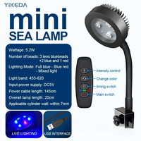 Lampe à clip LED en alliage d'aluminium pour aquarium, lumière corail douce à spectre complet, trois couleurs réglables, avec minuterie, petite taille, vente en gros