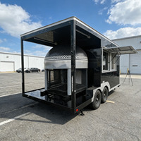 Remorque alimentaire pour pizzas sur mesure, cuisine mobile entièrement équipée avec four à bois, remorque alimentaire commerciale pour la rue, homologuée DOT CE