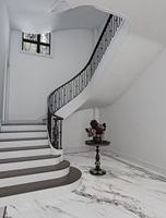 Escalier en spirale en acier inoxydable personnalisé HZ, design européen, utilisation intérieure pour villas et hôtels