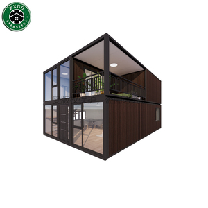 Casa Contenedor Prefabricada Certificada de Dos Niveles con Terraza y Barandilla para Patio, Residencia Independiente y Vivienda Multifuncional - Product Image 1
