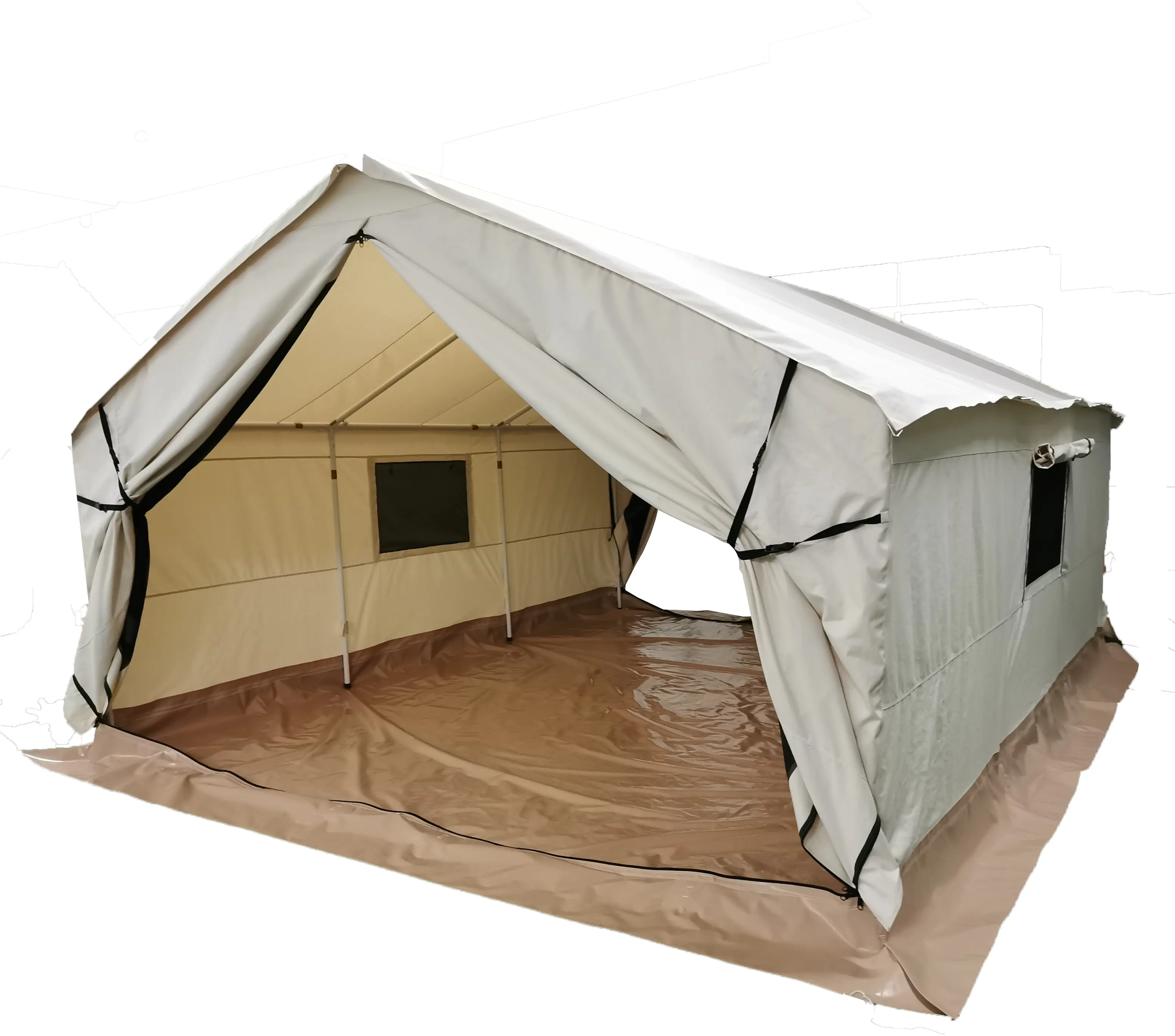 Outdoor Familien Camping Zelte Safari Glamping Zelt wasserdichte Baumwolle Leinwand Wandzelt
