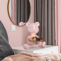 Décoration d'ourson de 36 design nordique, ours de glace de luxe, clés créatives en céramique pour recevoir des bijoux, cadeau de pendaison de crémaillère
