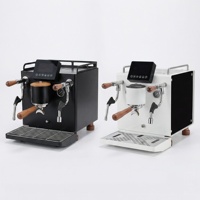 Machine à café professionnelle à double chaudière 1L+4L, panneau de commande tactile, 100 tasses par jour, machine à expresso barista