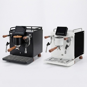 Macchina da Caffè Commerciale con Doppia Caldaia 1L+4L, Pannello di Controllo Touch Screen, 100 Tazze al Giorno, Macchina per Espresso Professionale - Product Image 3