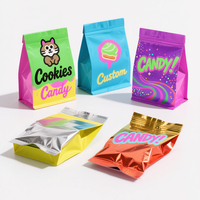 Nouveauté Impression numérique Pochette debout anti-odeur Boîte et sac en mylar holographique Emballage de 3.5 mylar pour bonbons et biscuits