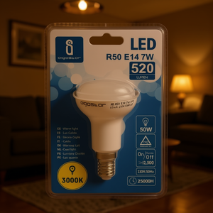 Digostar Led R50 E14 7W 3000K Warm Light Bulb 520 Lumen 25000H Lifespan - Product Image 3