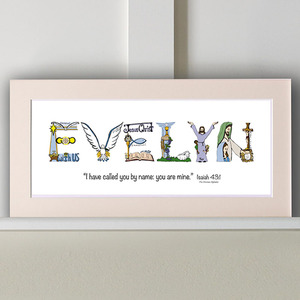 Regalos Cristianos Personalizados para Bebés, Marco de Fotos de 1 Año para Niña, Decoración de Pared, Regalo de Dedicación para Bebés - Product Image 1