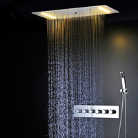 Colonne de douche thermostatique 2026 avec pommeau LED RGB, effet pluie, cascade et jet de brume, ensemble de bain avec mitigeur