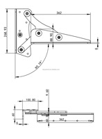 Charnière de meubles de siège de bateau en acier inoxydable d'usine nouvelle charnière de base de chaise marine charnières de porte essentielles pour le canapé de yacht à écoutille