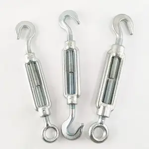 M16 M18 M20 din1480 mạ kẽm rèn turnbuckles móc và mắt