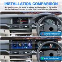 Lecteur DVD de voiture Navihua 32' à écran incurvé, double système Linux, nouveau lecteur LCD pour tableau de bord, lecteur Carplay pour BMW Série 5 F10 F11 F18