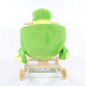 Chaise <span class=keywords><strong>à</strong></span> <span class=keywords><strong>bascule</strong></span> DR Baby en peluche pour enfants Dinosaure/Hibou/Ane/Abeille Rider Siège d'enfant Jouet de marche en bois Chevaux Rocker - Product Image 4