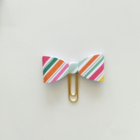 Belle fille arc métal doré trombone décoration manuel signet planificateur accessoires pour paperasse bureau école