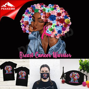 아름다운 꽃 유방암 전사 소녀 면 여성 탑 블라우스와 t 셔츠 - Product Image 2