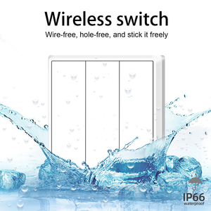 <span class=keywords><strong>Kit</strong></span> de interruptor y receptor de luz inalámbrico de fácil configuración RF433 10A Relé 1000W LED 80-275V Entrada ancha Interruptor impermeable inalámbrico - Product Image 4