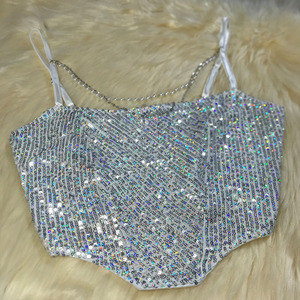 Grenz überschreitende europäische amerikanische Frauen Sommer Casual Short Sling Slim-Fit Sexy rücken freie einfarbige Kette Sling Tank <span class=keywords><strong>Tops</strong></span> - Product Image 6