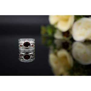 Bague en argent sterling 925 faite à la main avec pierre précieuse en quartz fumé, sertie élégante, bijoux de déclaration pour homme et femme, fête de mariage - Product Image 1