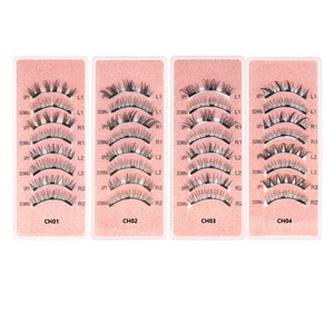 Lot de 4 paires de <span class=keywords><strong>faux</strong></span> <span class=keywords><strong>cils</strong></span> <span class=keywords><strong>magnétiques</strong></span> avec pince, <span class=keywords><strong>cils</strong></span> recourbés, fins et épais, sans logo - Product Image 1